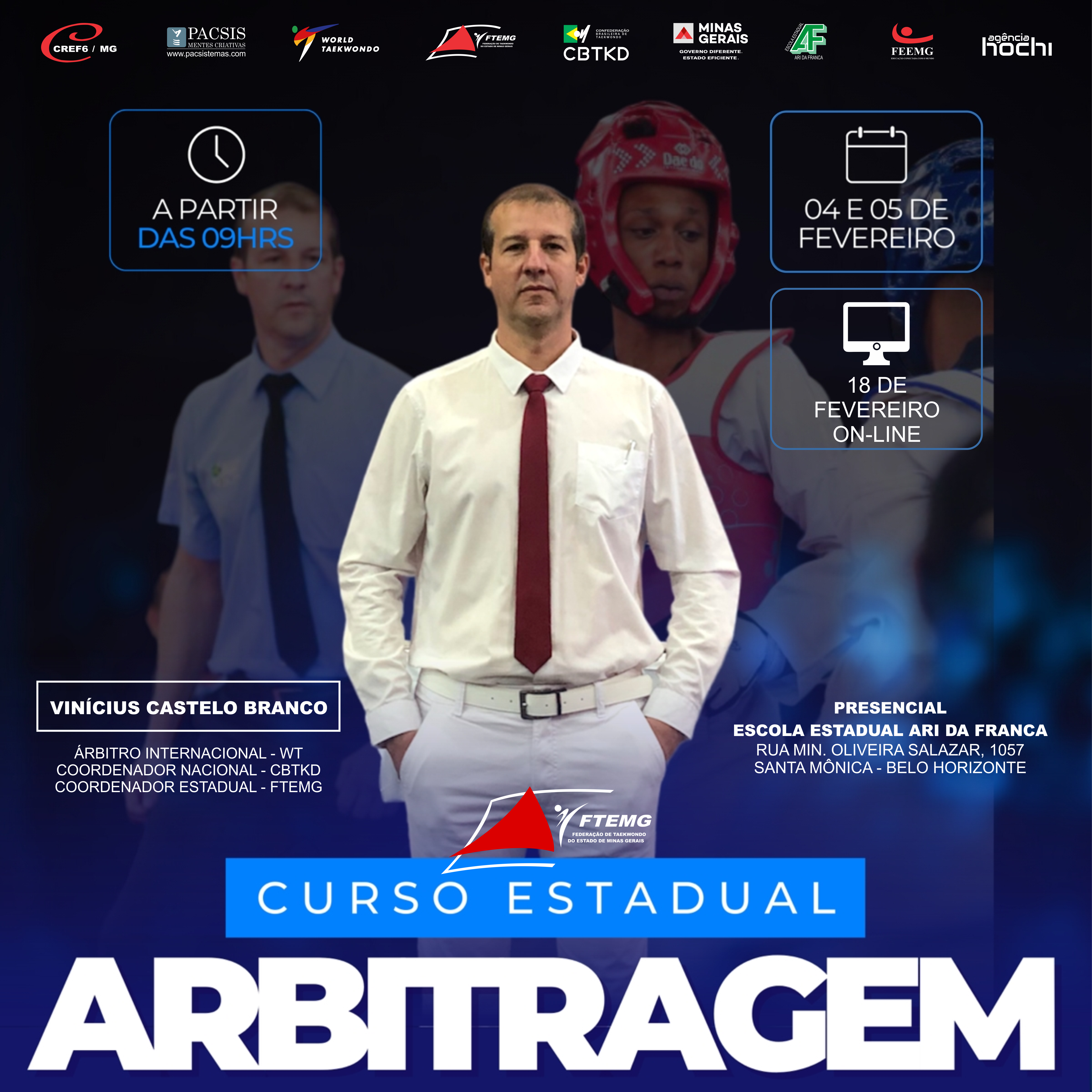 CURSO ESTADUAL DE FORMAÇÃO PARA ARBITROS E TÉCNICOS REGRAS DE ARBITRAGEM -  FTEMG